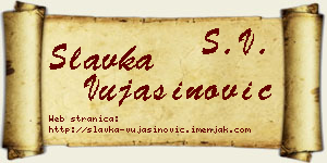 Slavka Vujasinović vizit kartica